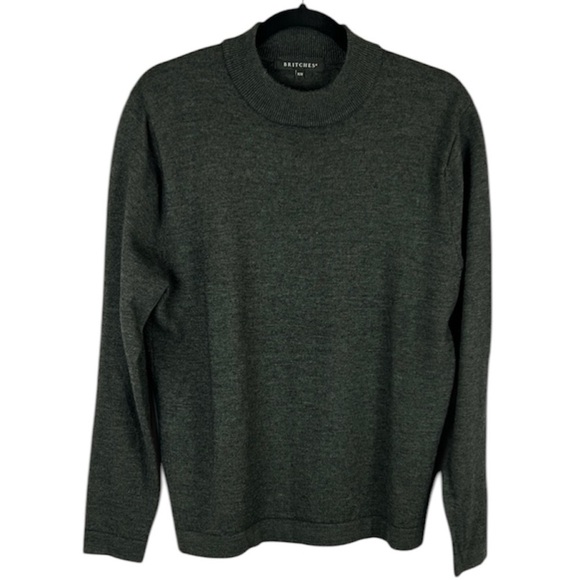 Britches Sweaters - Britches Merino Wool Blend Crew Neck Long Sleeve Knit Sweater Medium Grey